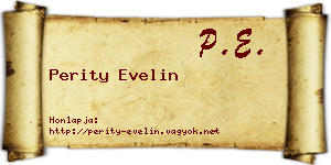 Perity Evelin névjegykártya