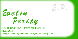 evelin perity business card